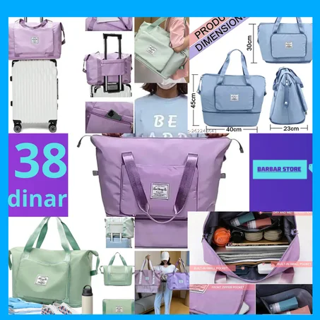 Large capacity folding travel bag