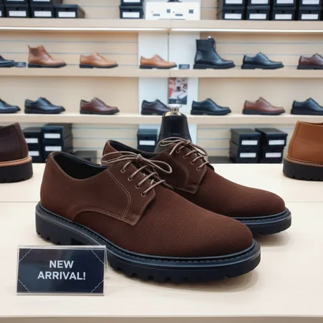 Chaussures à lacets en cuir nubuck