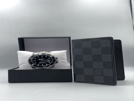 Pack Louis Vuitton – Montre Rolex & Portefeuille Élégance