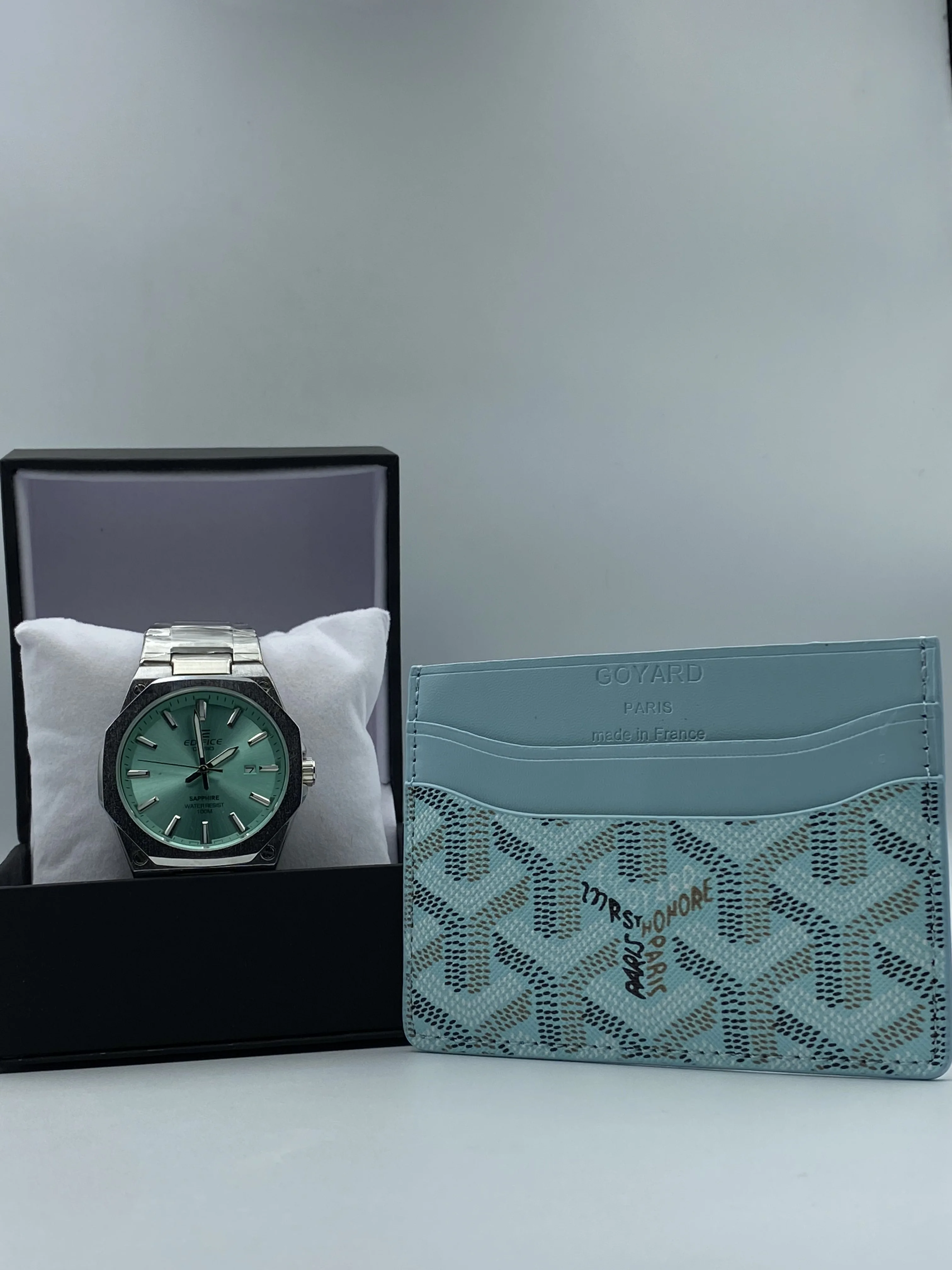 Pack Goyard – Montre Casio & Porte-Cartes verre