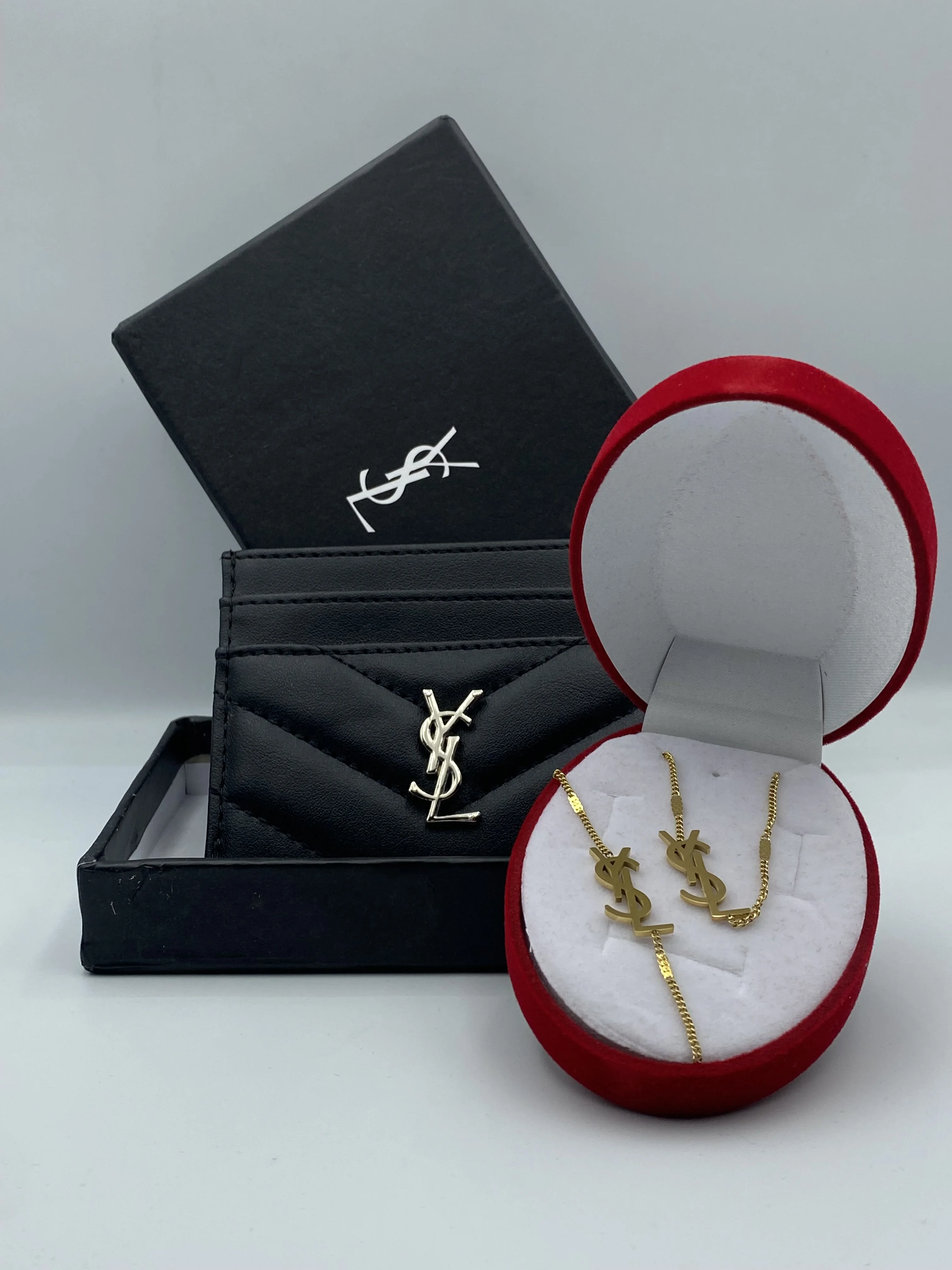 Ensemble Bijoux Yves Saint Laurent – Collier & Bracelet Doré