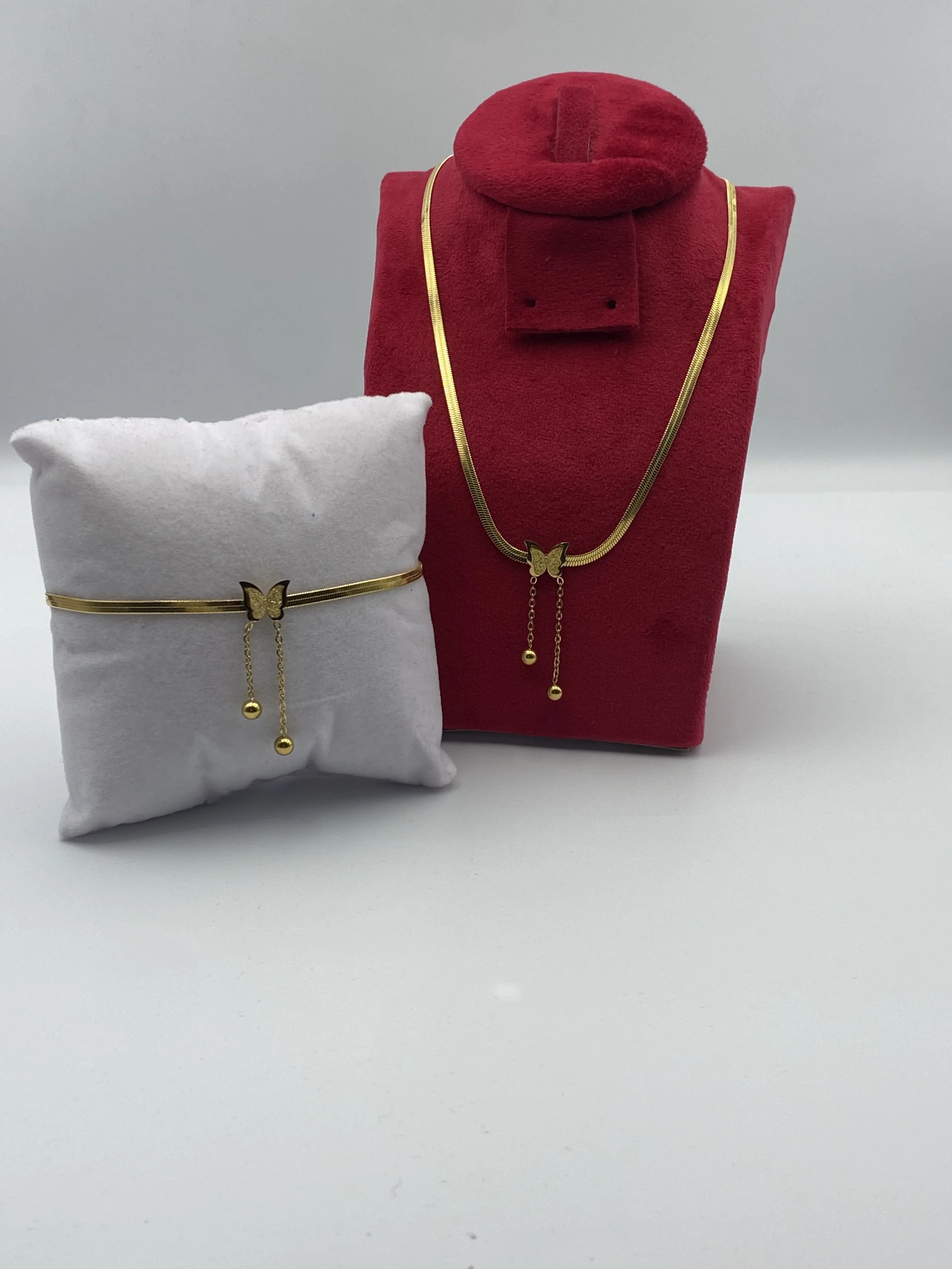 Set Bijoux Papillon Élégance – Collier & Bracelet