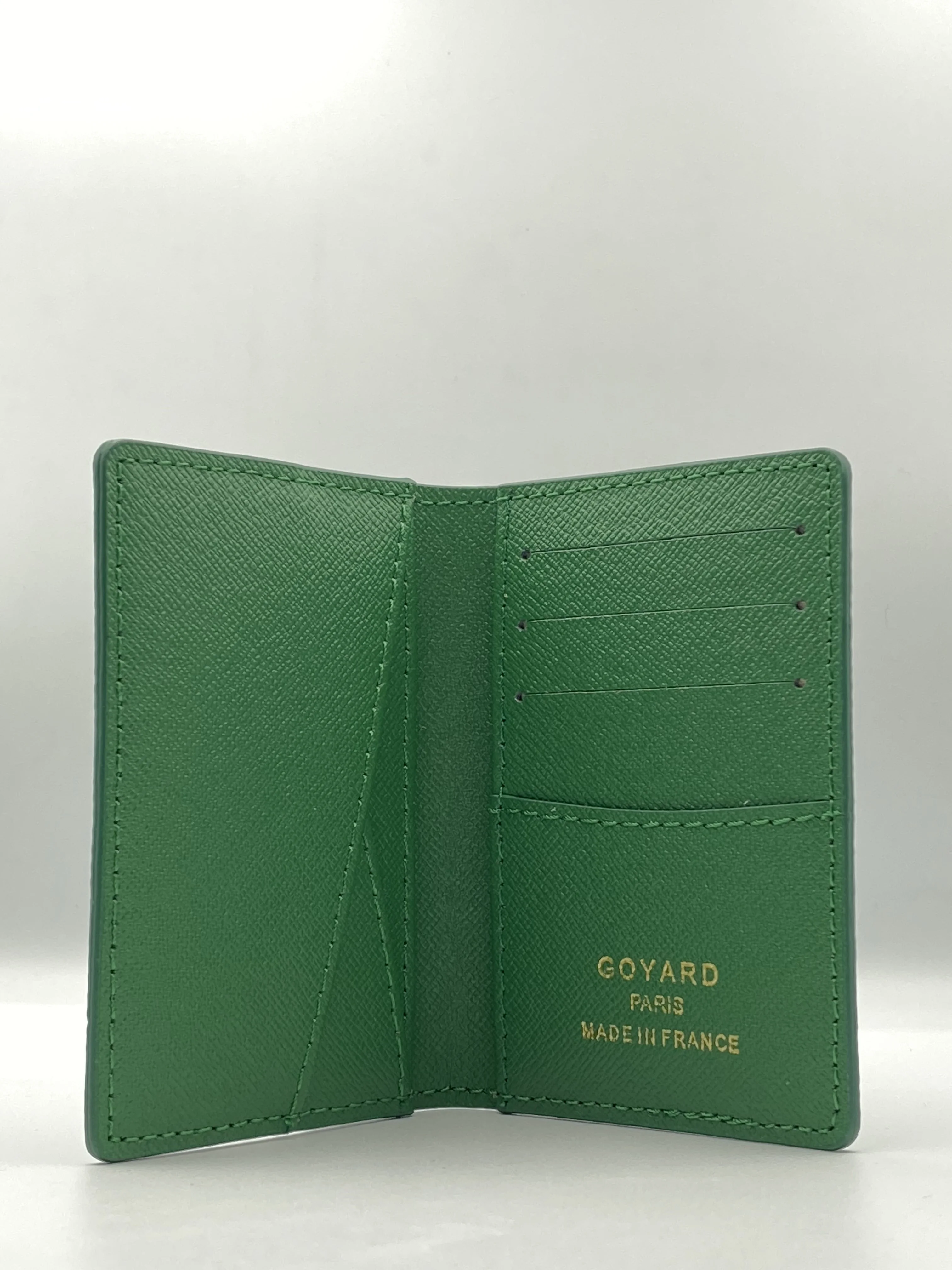 Porte-Cartes Vertical Élégance – Vert Signature