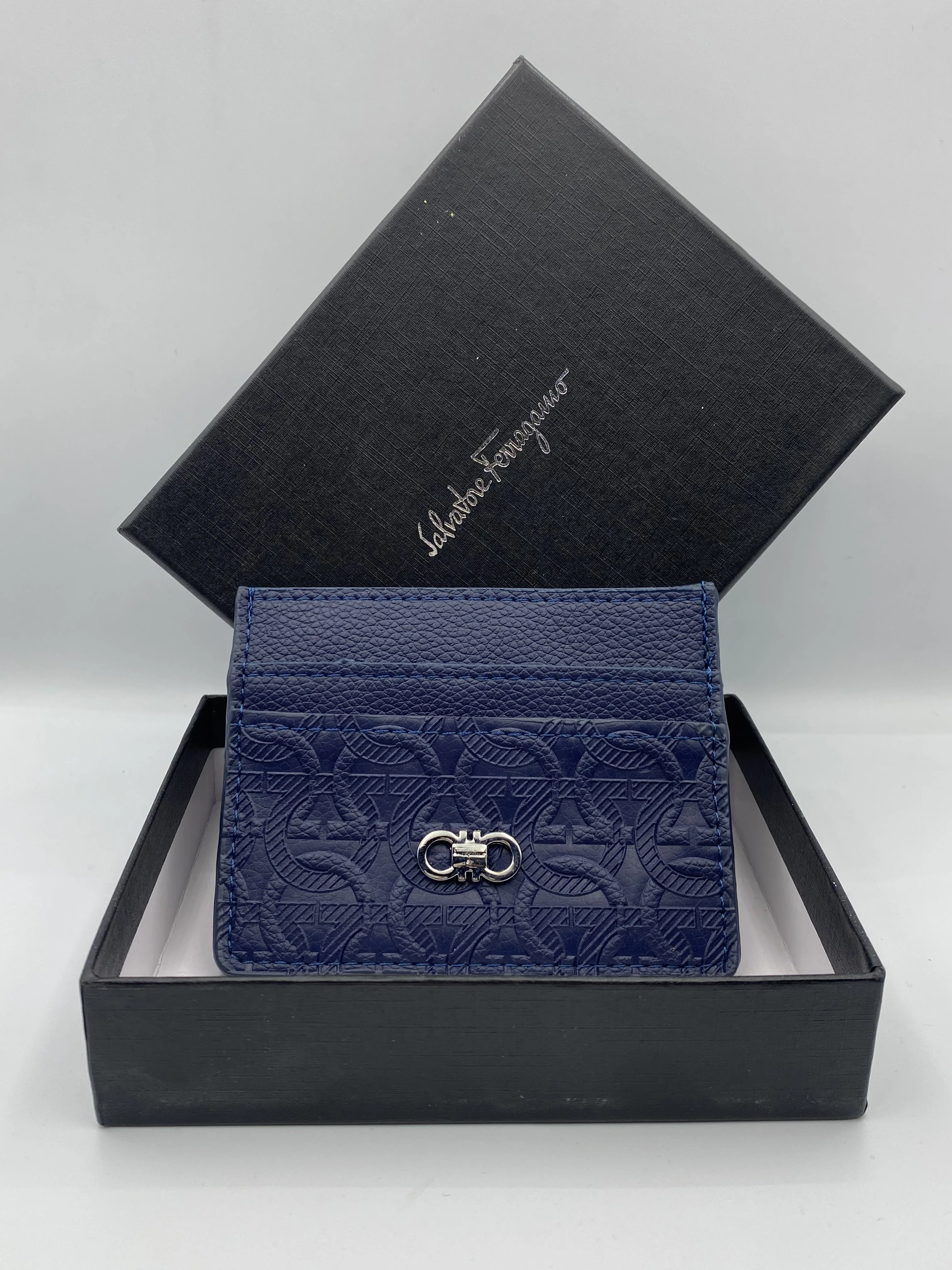 Porte-Cartes Luxe Équestre – Bleu Royal