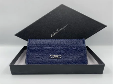 Porte-Cartes Luxe Équestre – Bleu Royal