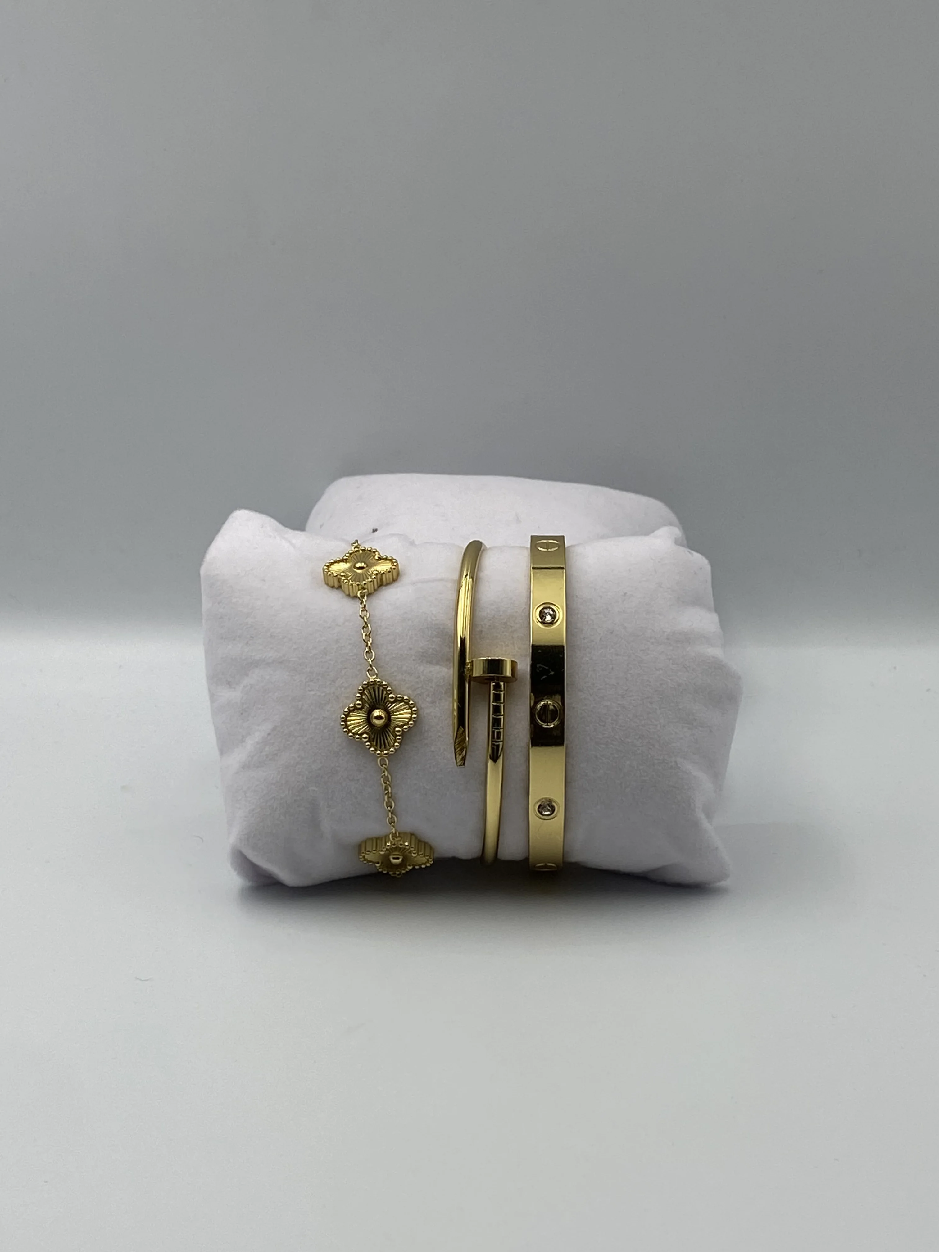 Set Bracelets Élégance – Trio Doré