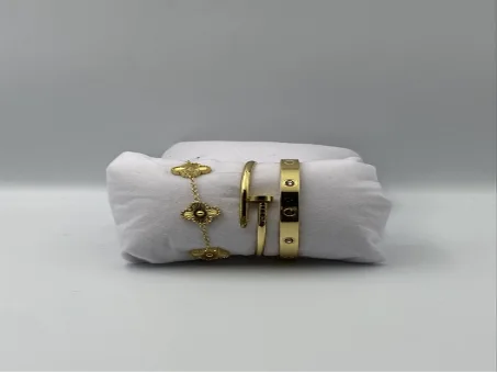 Set Bracelets Élégance – Trio Doré
