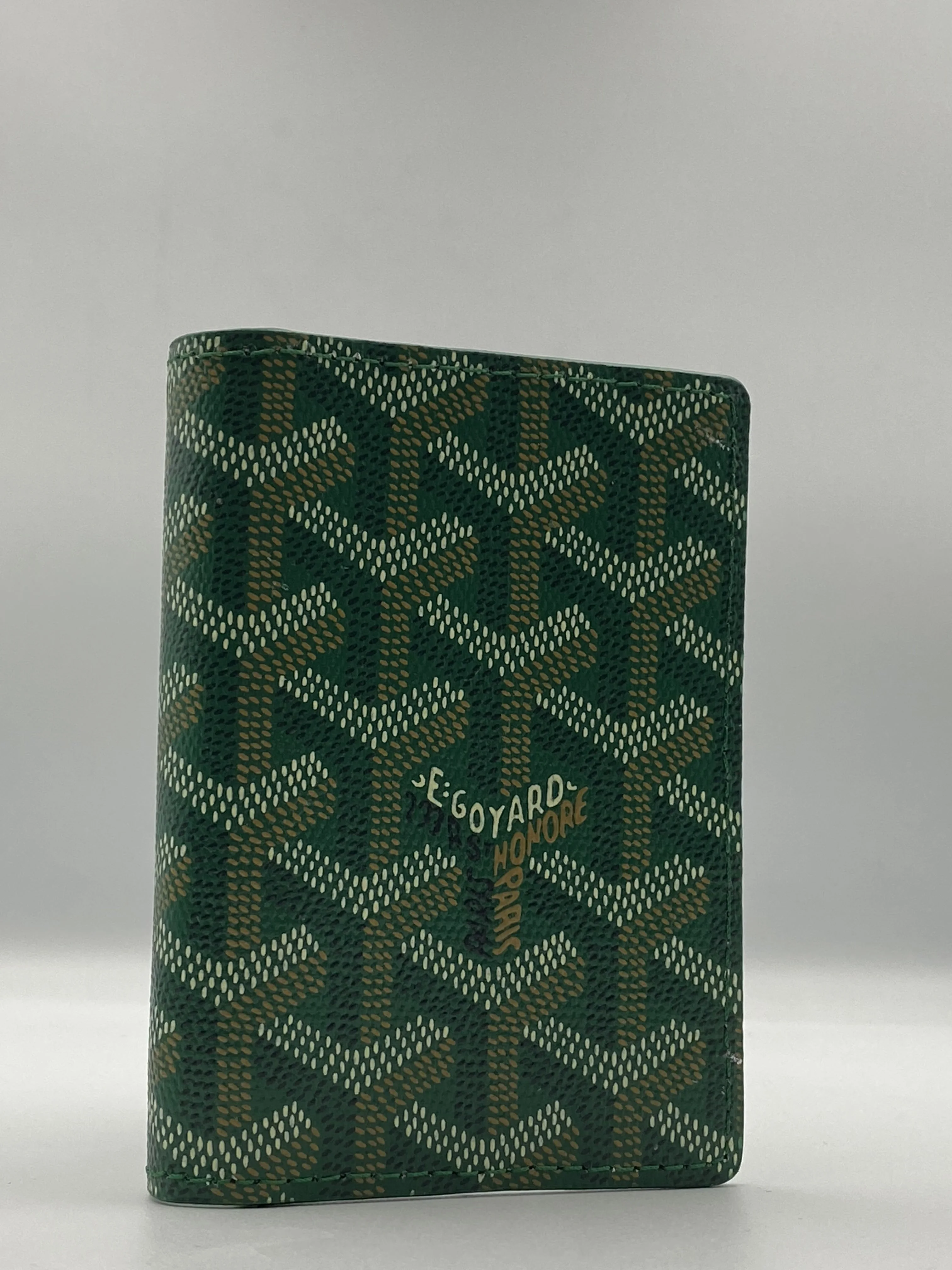 Porte-Cartes Vertical Élégance – Vert Signature