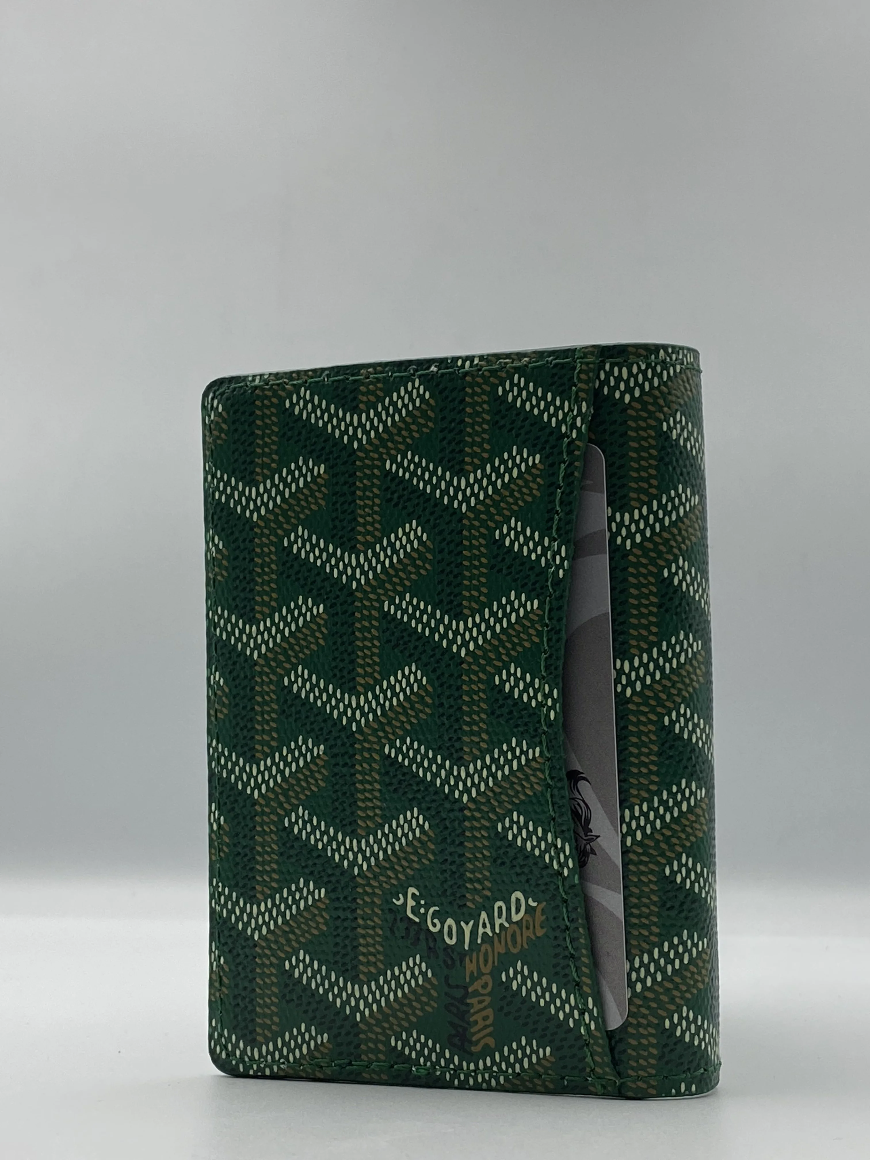 Porte-Cartes Vertical Élégance – Vert Signature