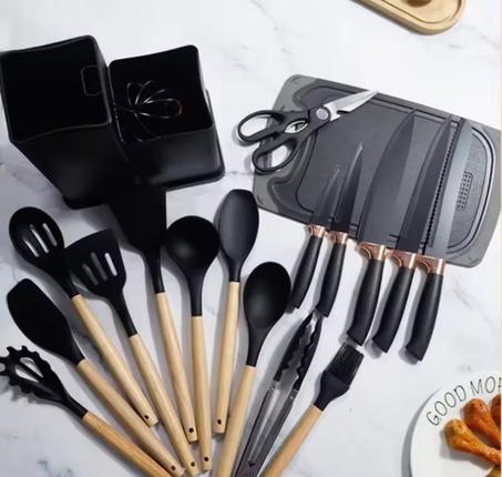 طقم أدوات الطهي من السيليكون 19