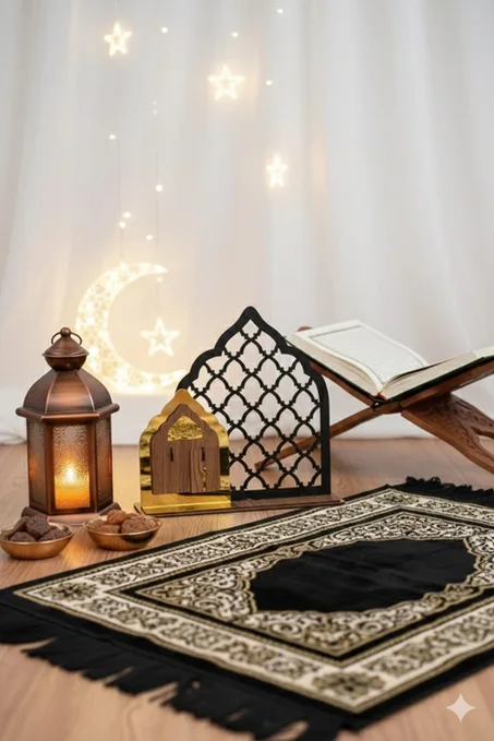 🕌 تقويم رمضان خشبي بنقوش  فاخرة 🕌