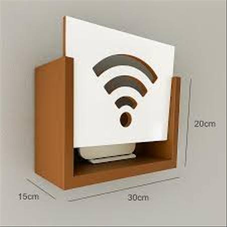 صندوق خشبي أنيق لتغطية الراوتر وتثبيته على الحائط