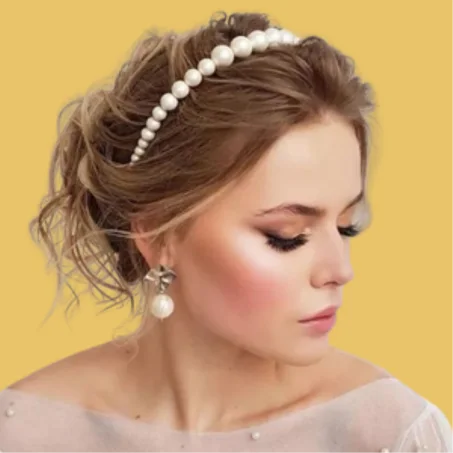 عقال اللؤلؤ للنساء والفتيات ، طوق الشعر