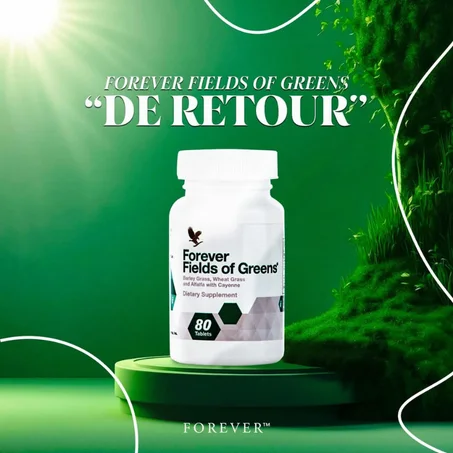 🌿 Fields of Greens هو تركيبة غنية بالفوائد لصحتنا. مكون من خضراوات، أعشاب وطحالب، كيقدم مصدر استثنائي من الفيتامينات، المعادن والمضادات الأكسدة اللي كتعزز طاقتنا وكتقوي جهازنا المناعي.