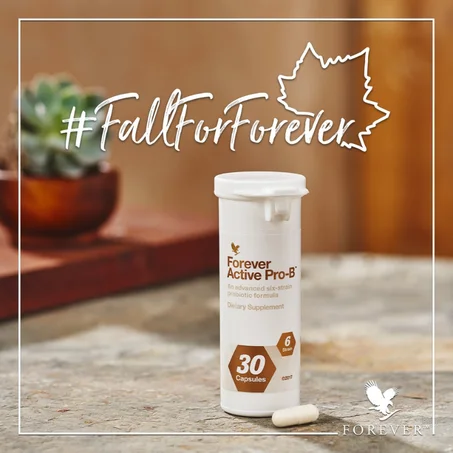 Active Pro-B من Forever هو مكمل بروبيوتيك كيقدم 6 أنواع ديال البكتيريا النافعة لإعادة توازن الفلورا المعوية وتقوية الجهاز المناعي ديالك
