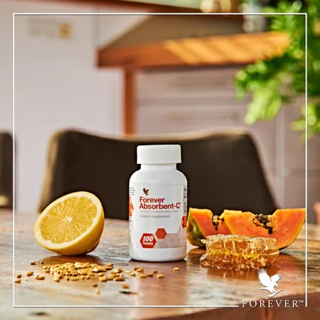 فالـ Absorbent-C، الغني بفيتامين C، يقوّي الجهاز المناعي، ويساعد على امتصاص المواد الغذائية ويحمي الجسم من الجذور الحرة