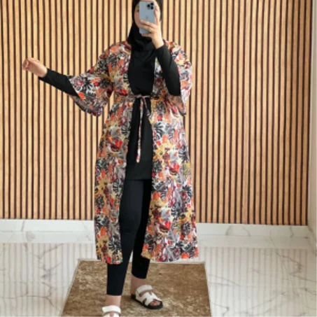 بوركيني طويل🏊‍♀ توب باش+سيكليزم جودة عالية