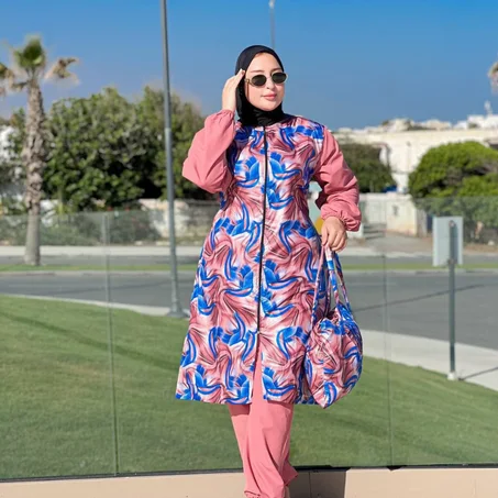 بوركيني طويل مكون من ثلاث  قطع