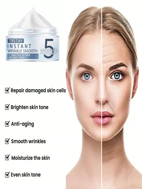 قل وداعًا للتجاعيد مع كريم مرطب مضاد للشيخوخة - مرطب غني بالمغذيات لبشرة ناعمة