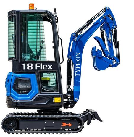 TYPHON 18 FLEX PRO 1.8 Ton Mini Excavator USA with 12 attachments