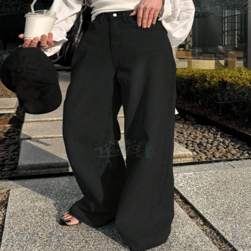 جينز نسائي واسع ستايل عصري ومريح 👖✨