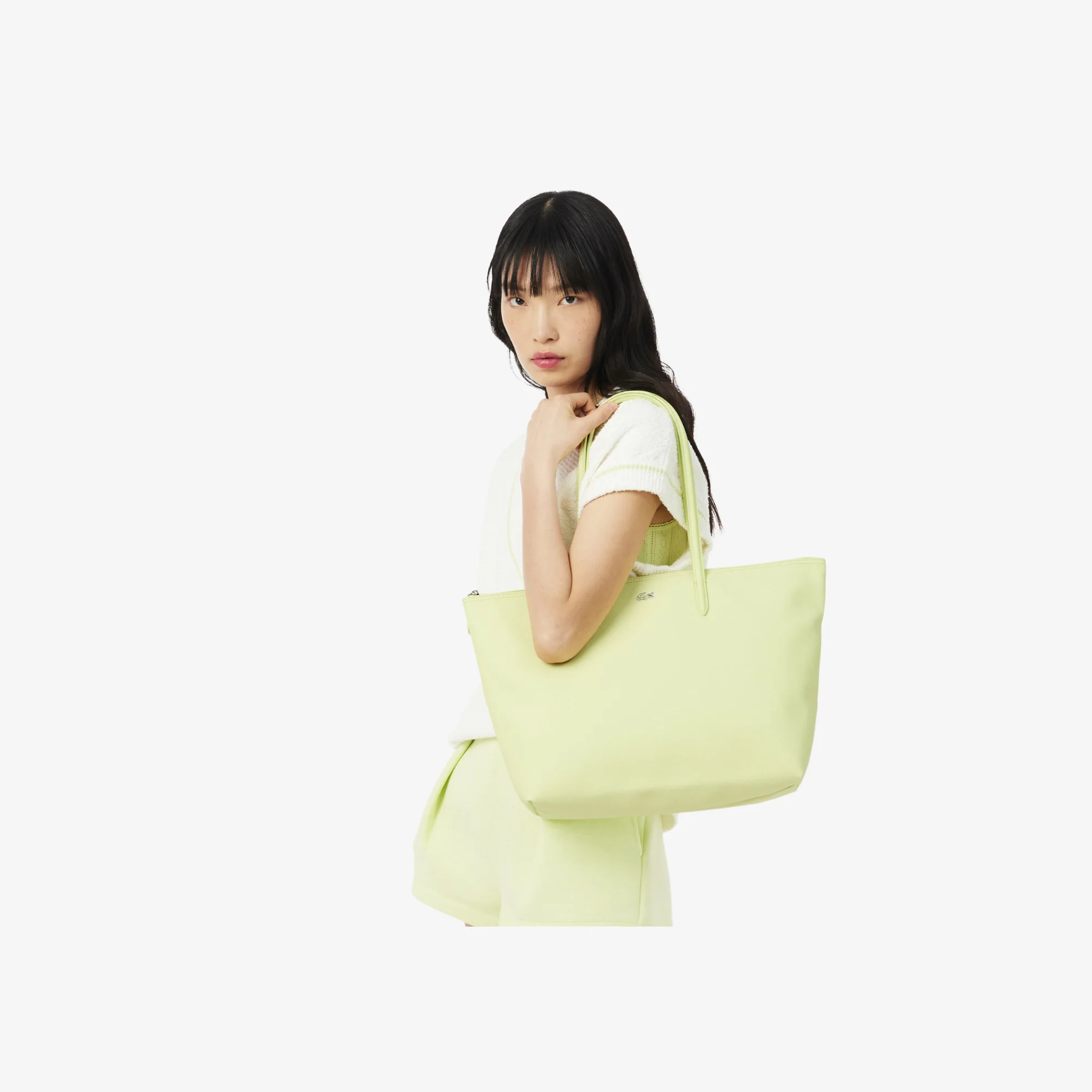 SAC LACOSTE CABAS PISTACHE