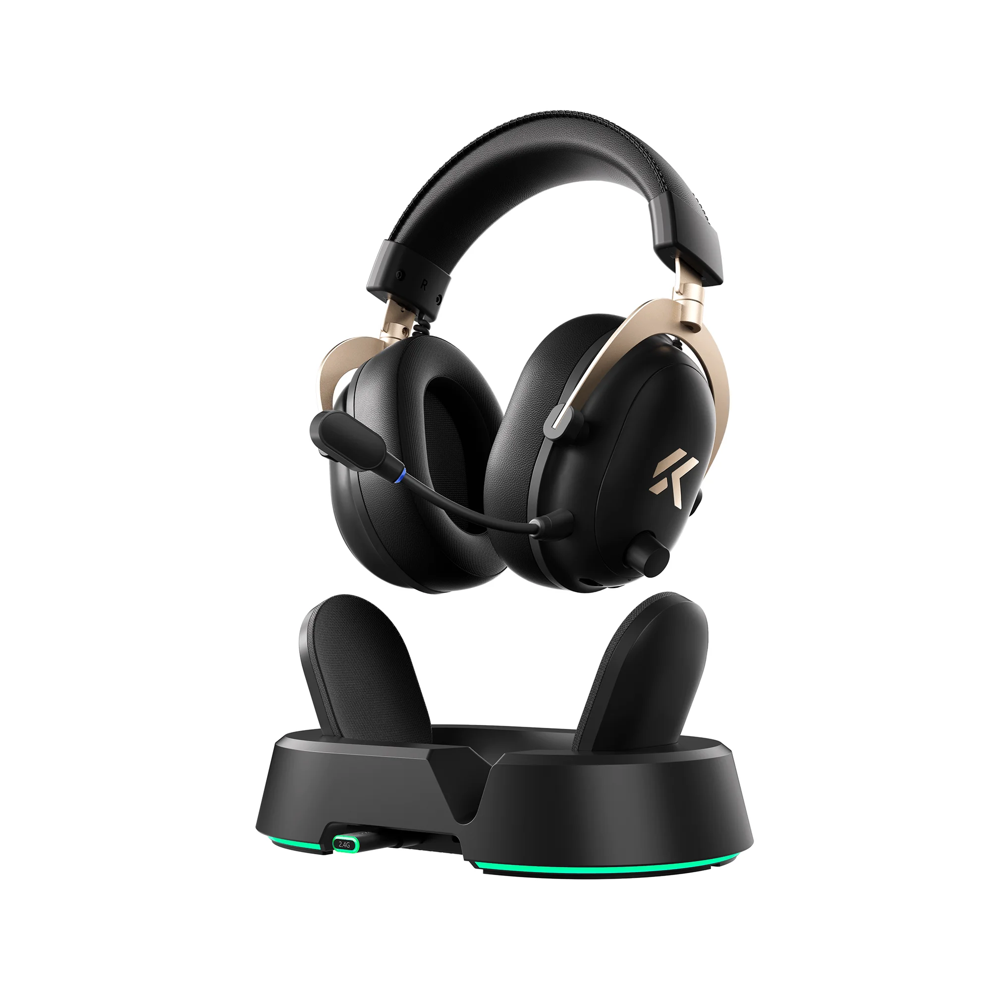 MCHOSE V9 Turbo Magnetic Wireless Gaming Headset - V9 Turbo+ Black Gold