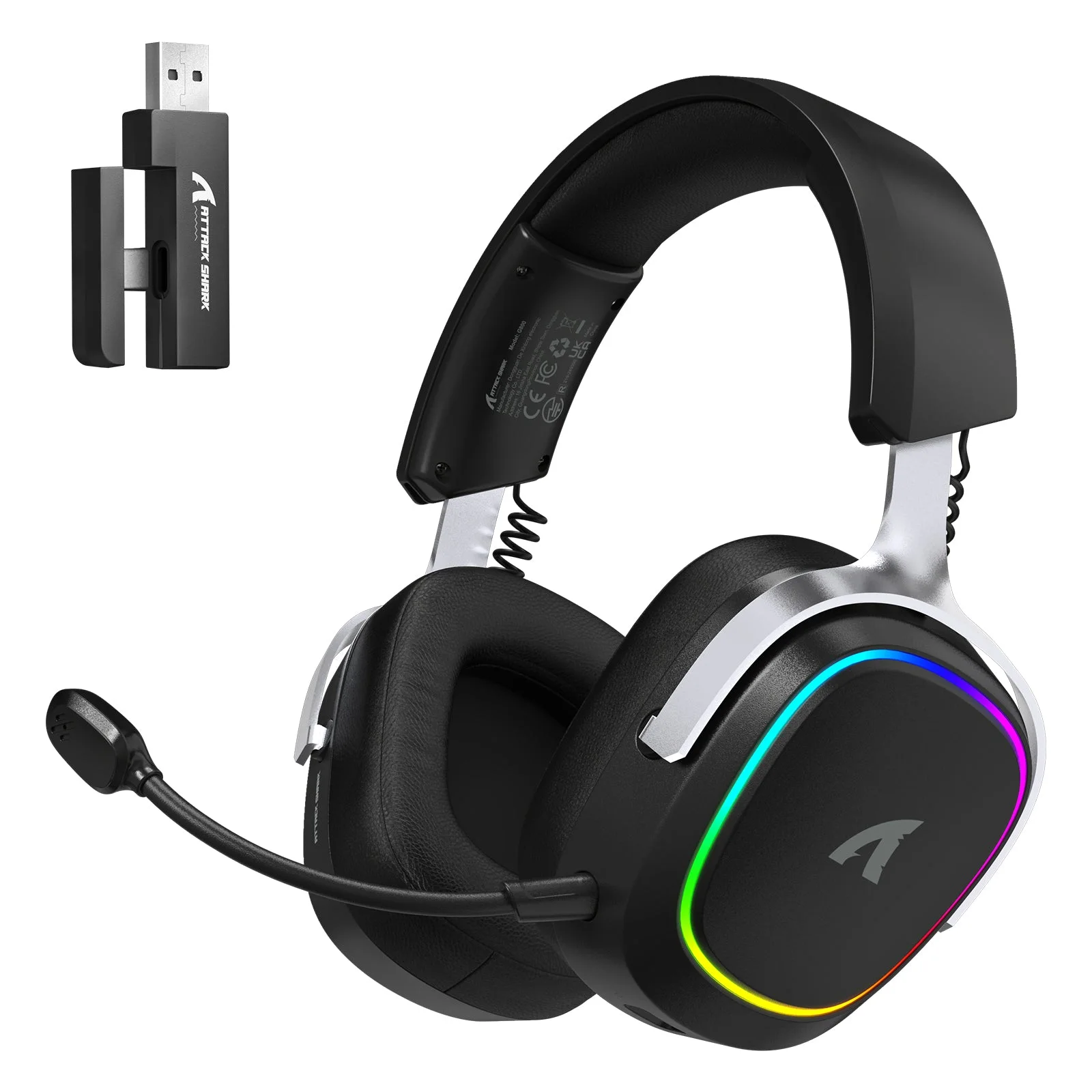 ATTACK SHARK G800 Wireless Gaming Headset - Black