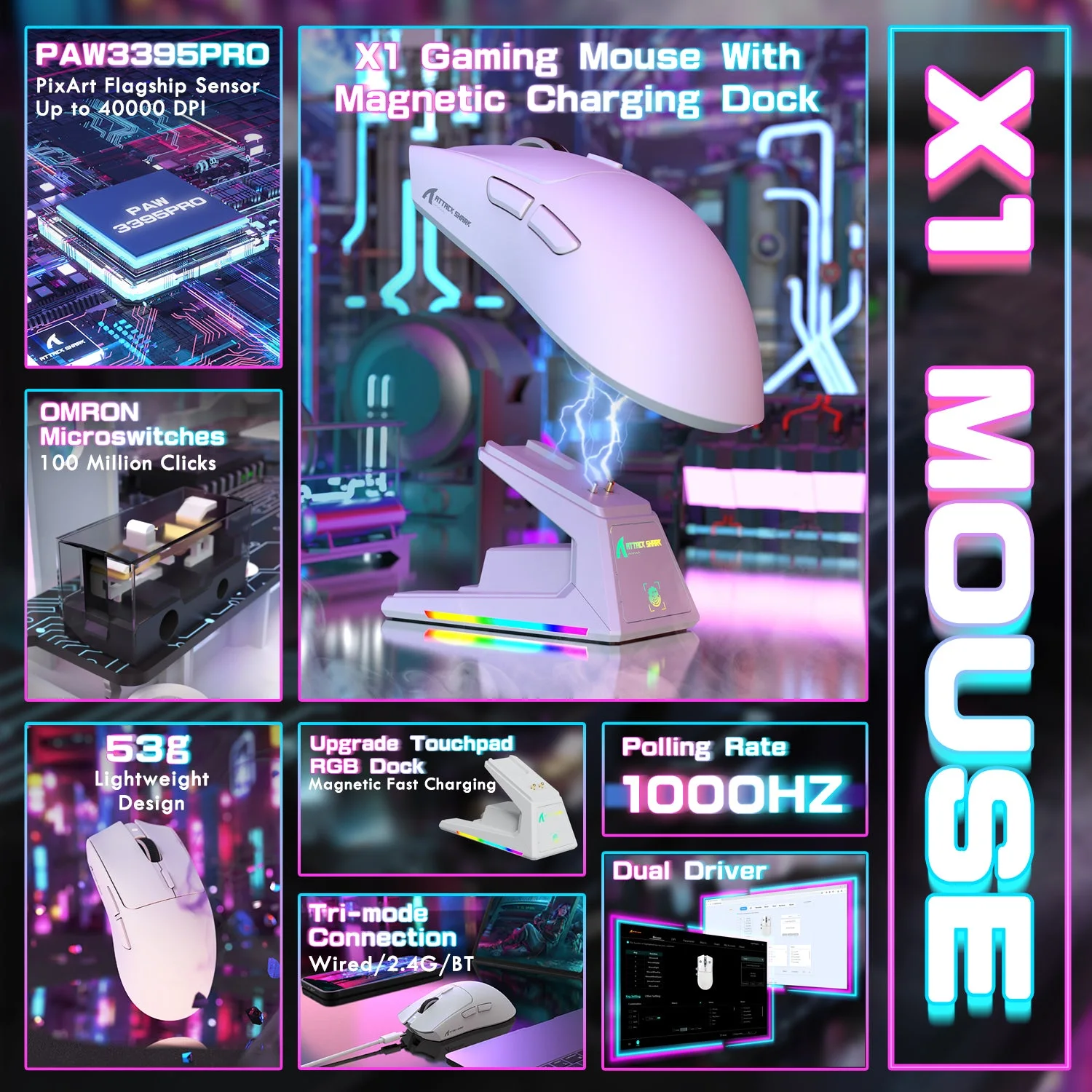 Attack Shark X1 Gaming Mouse