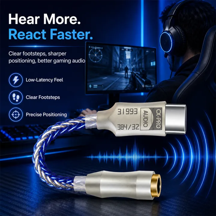 GraveAudio DA06 CX31993 HiFi USB DAC Type C To 3.5mm Headphone Amplifier Audio Decoder IEM AMP Mobile Phone Adapter
