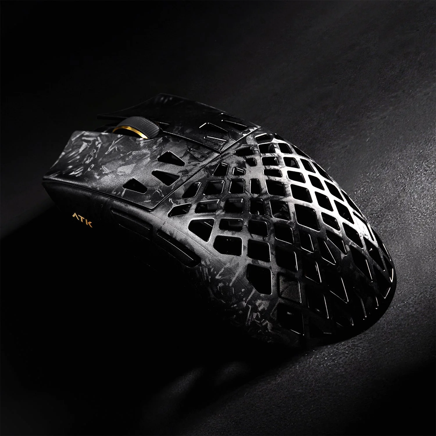 ATK Blazing Sky GHOST Ultimate Black Hollow Carbon Fiber Wireless Gaming Mouse