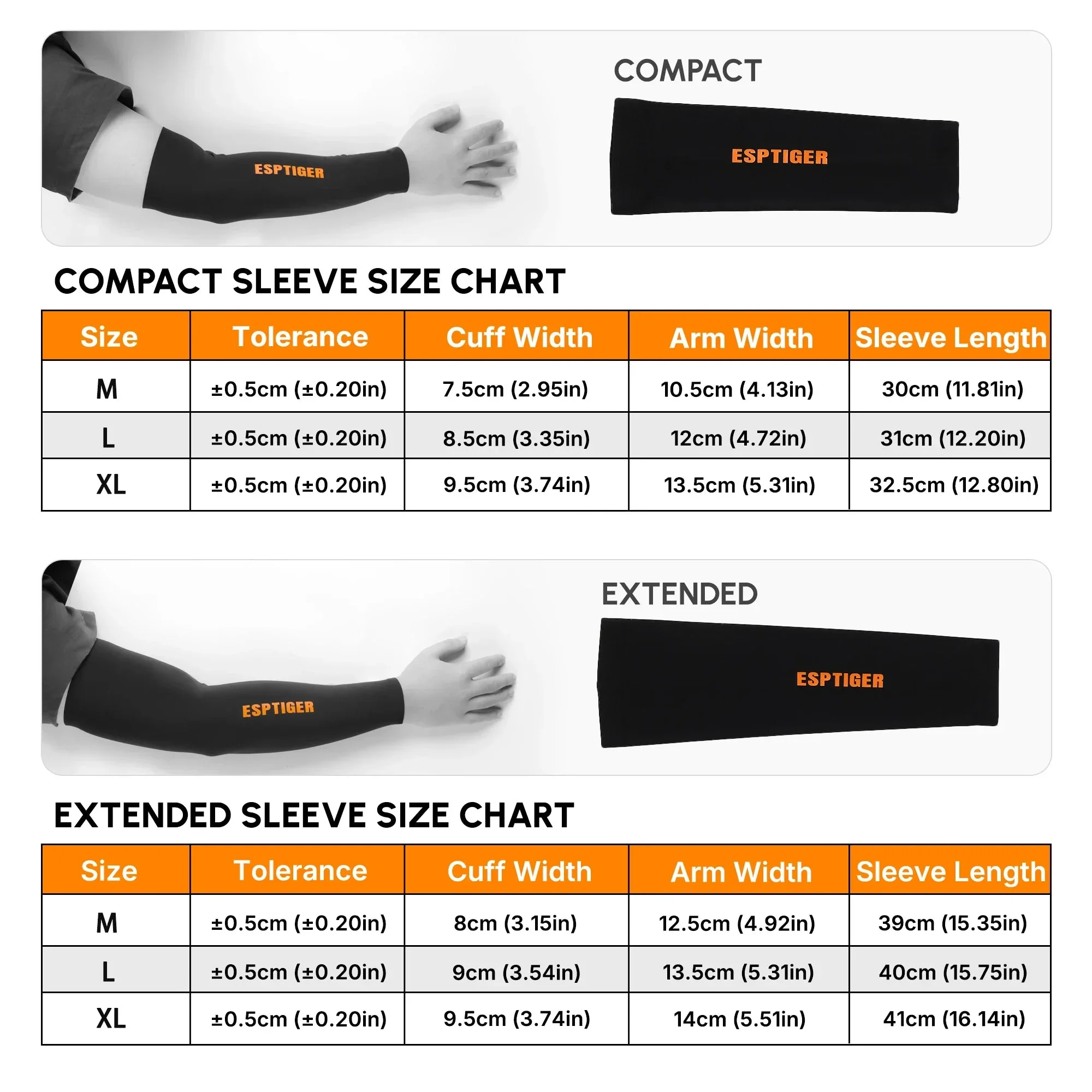 EspTiger Compact Arm Sleeve for Esports - Long Style