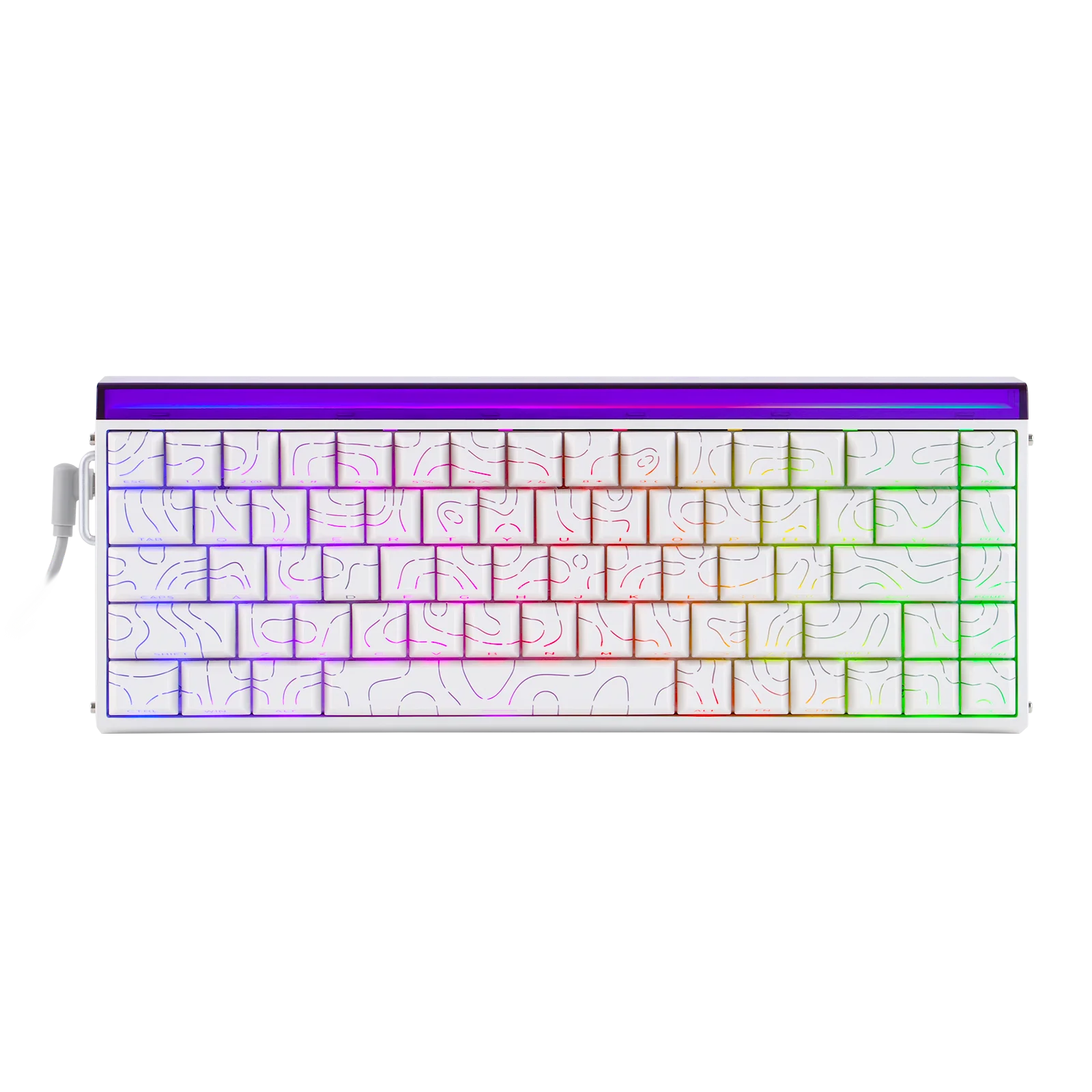 AULA Hero 68 HE Wired Magnetic Keyboard - White Contours - Black King Mag Switches