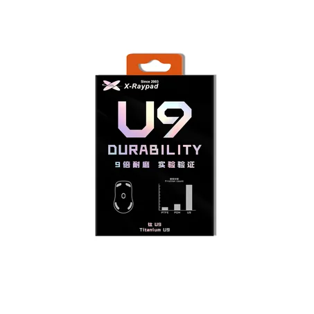 X-Raypad Titanium U9 Air 6.5mm Durable Mouse Skates for Universal Dot — Durable. Quiet. Control for Premium Gaming