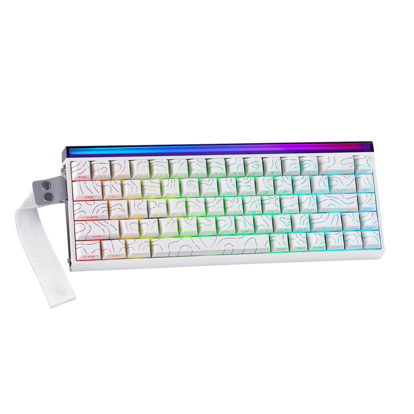 AULA Hero 68 HE Wired Magnetic Keyboard - White Contours - Black King Mag Switches