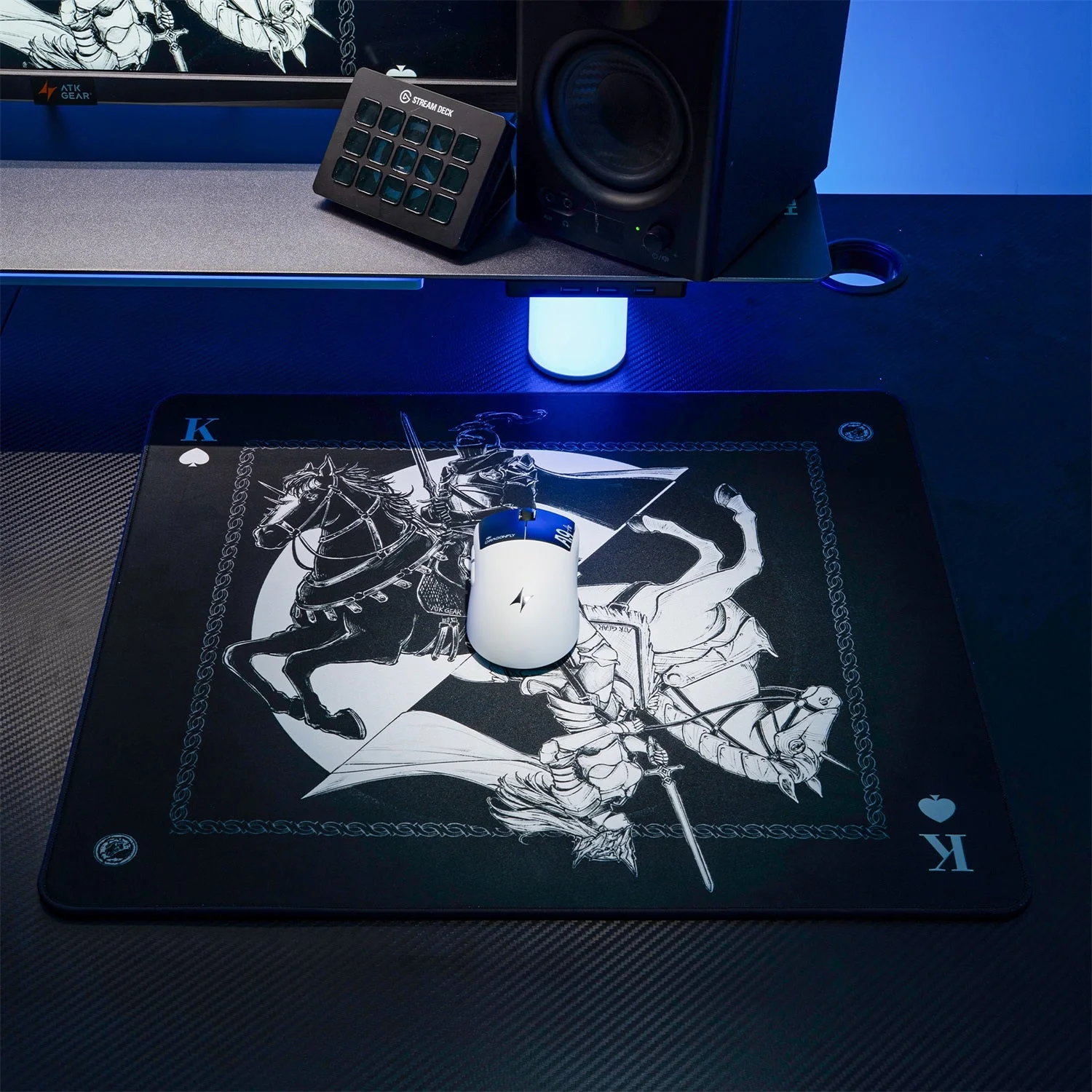 ATK Knight Zodiac Horse Limited Edition Gaming Mouse Pad - Black (490mmx420mmx4mm)