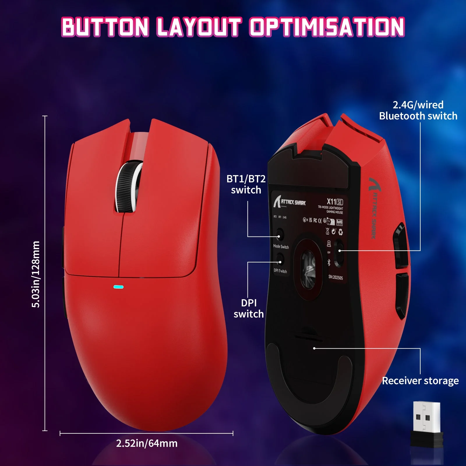 Attack Shark X11 SE Gaming Mouse