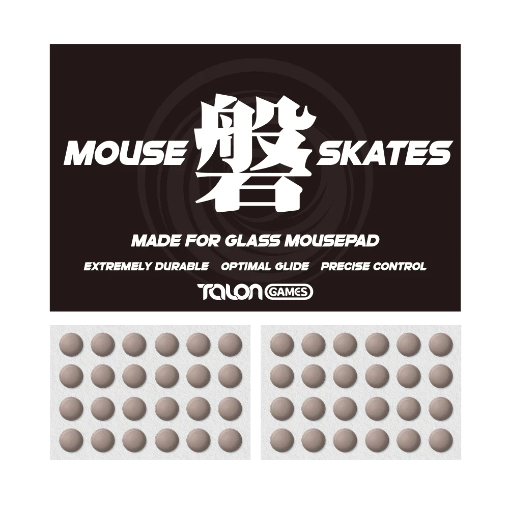 TALONGAMES Series Rounded Curved Edges Mouse Skates for Glass Mousepads - Universal 6mm x 48Pcs