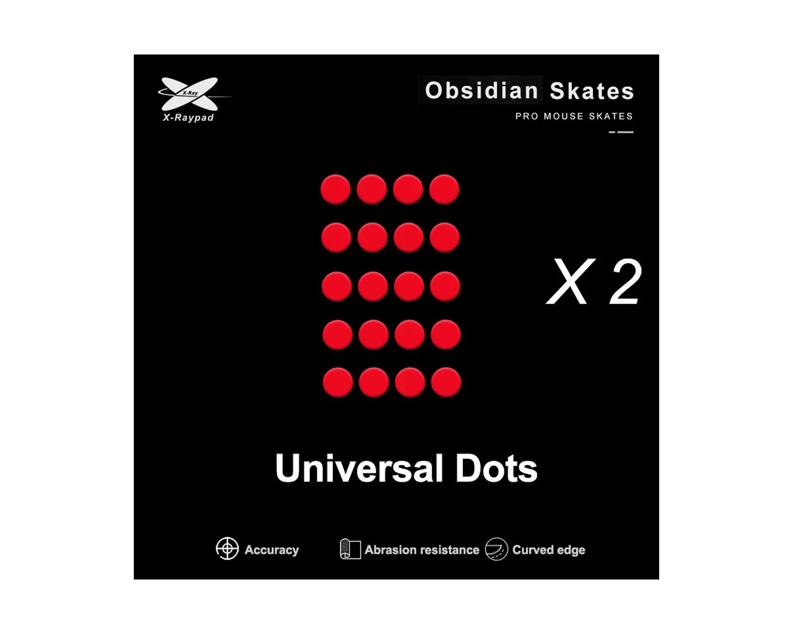 X-Raypad Obsidian Control DIY Mouse Skates – 40 Pcs Universal D6.5mm Dots