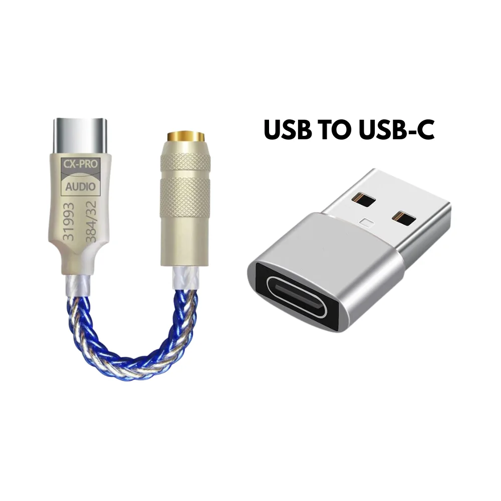 Blue + USB to USB-C Adapter