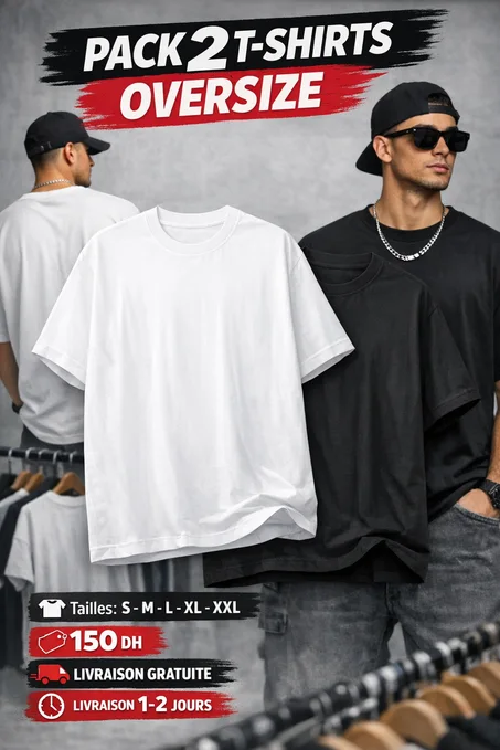 Pack T-Shirts Oversize Black & White