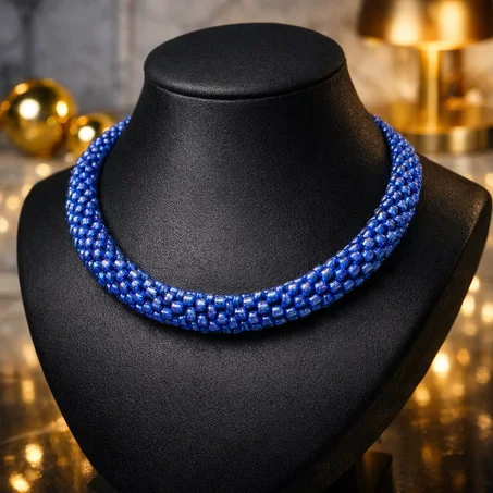 Collier Perle Tressée de Luxe