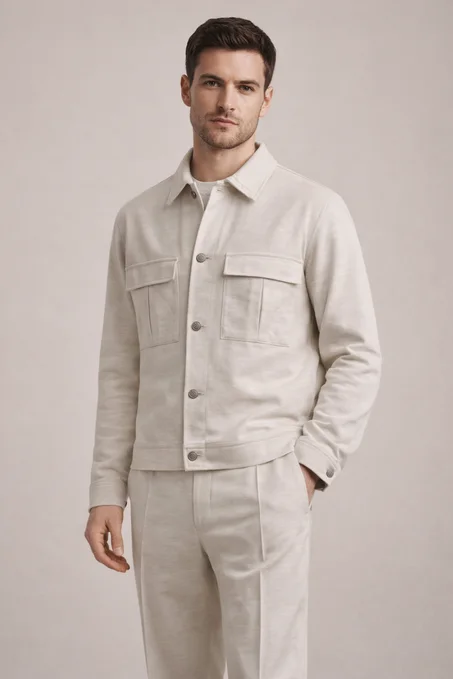 Ensemble veste & pantalon coordonnés en tissu premium