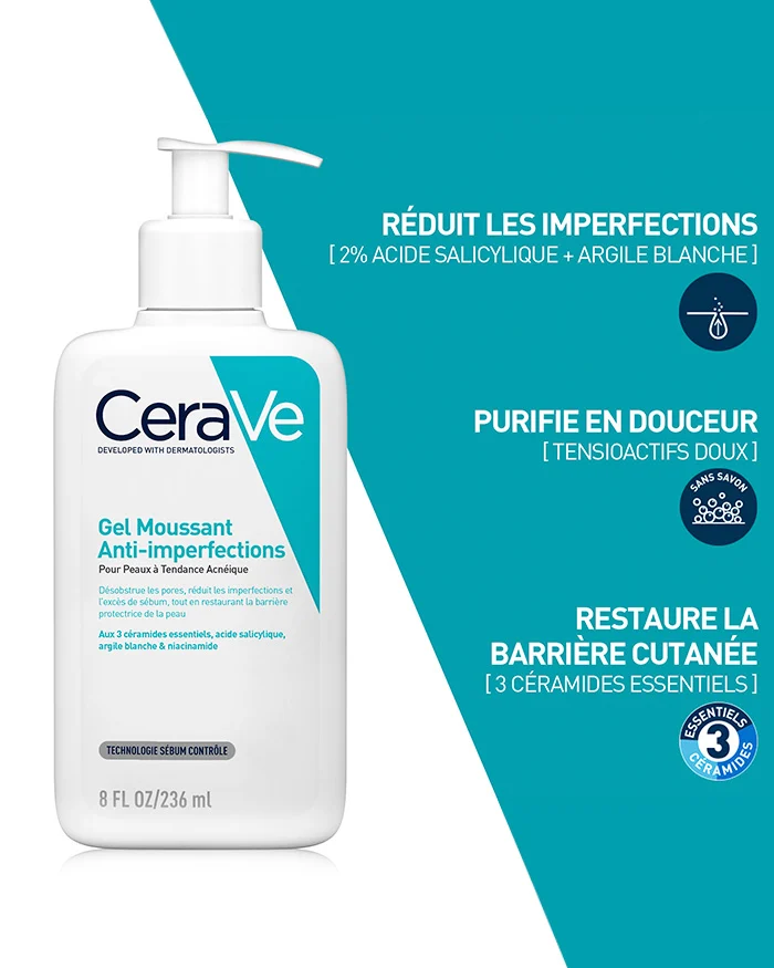 CERAVE GEL MOUSSANT ANTI IMPERFECTION 236ML