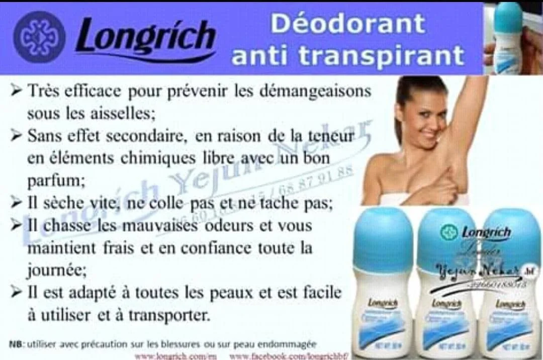 DEODORANT ANTI TRANSPIRANT ( a base de fleur naturelle )