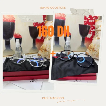 PACK CARRÈ NOIR ET TRANSPARENT