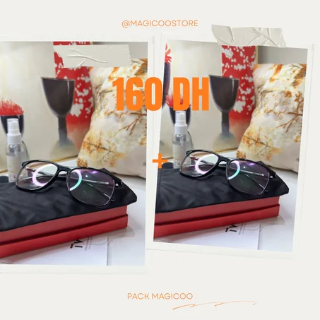 PACK LUNETTES NOIR x 2