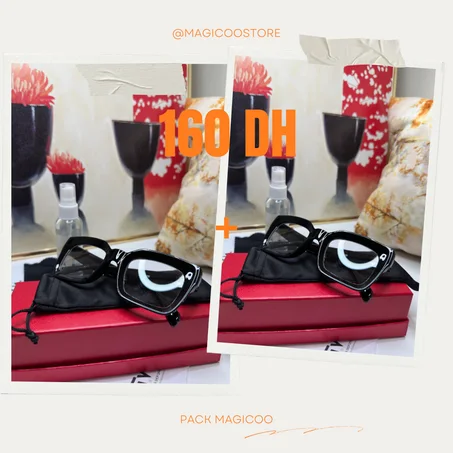 LUNETTES TYPE CELINE NOIR X 2