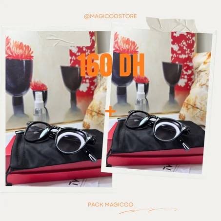 LUNETTES JOUR ET NUIT NOIR x 2