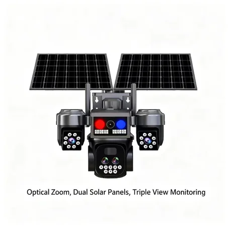 Camera solaire 4 camerat 20 mégapixels 2 panneau